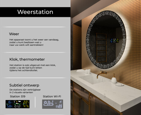 Moderne badkamer spiegel met led verlichting L35 #2