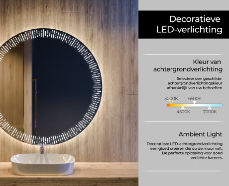 Moderne badkamer spiegel met led verlichting L35 #4
