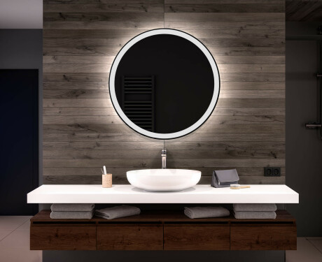 Moderne badkamer spiegel met led-verlichting L76