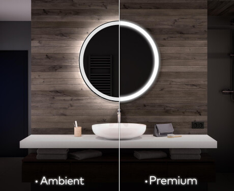 Moderne badkamer spiegel met led-verlichting L76