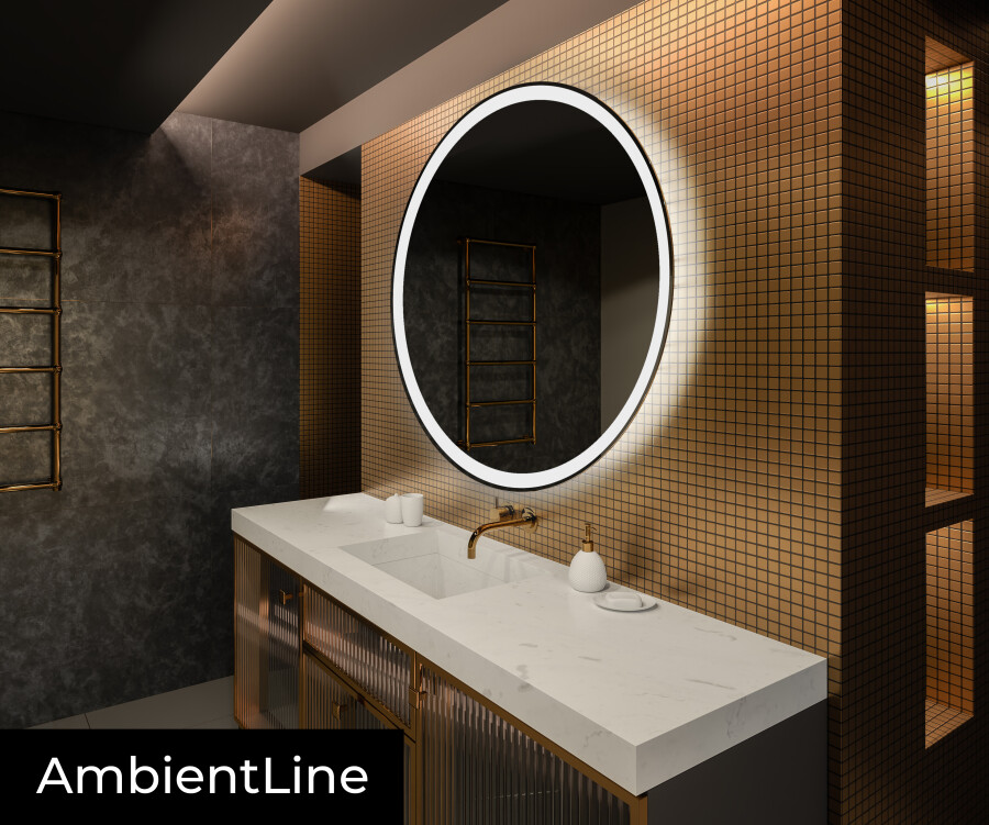 jaloezie opraken Afwijzen Artforma - Moderne badkamer spiegel met led-verlichting L76