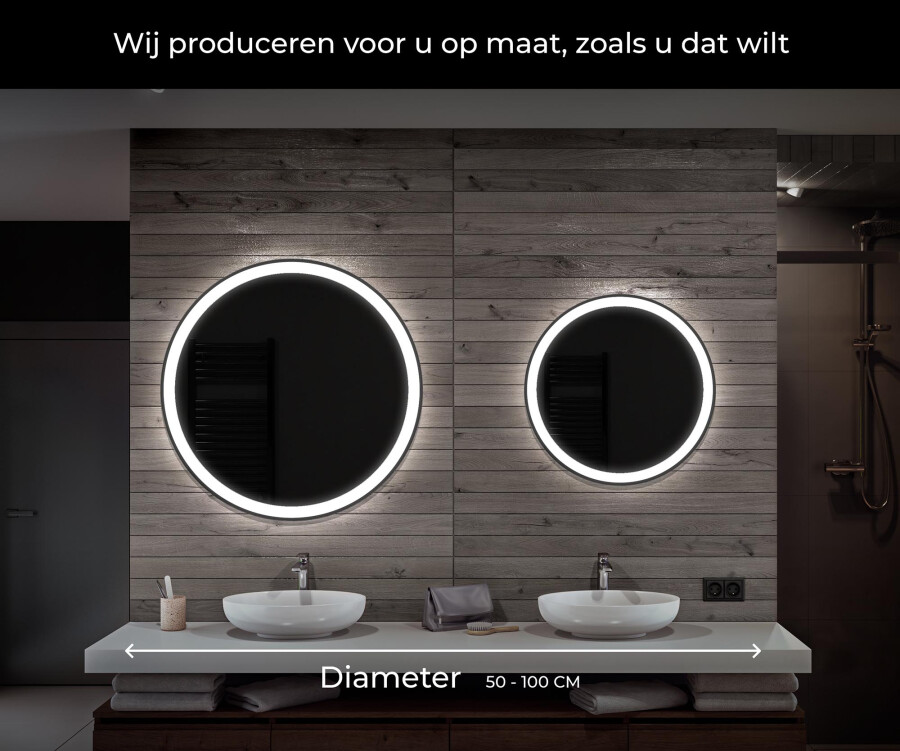 Kruipen hoek melk Artforma - Moderne badkamer spiegel met led-verlichting L76