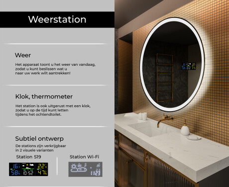 Moderne badkamer spiegel met led-verlichting L76 #2