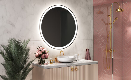 Moderne badkamer spiegel met led-verlichting L76