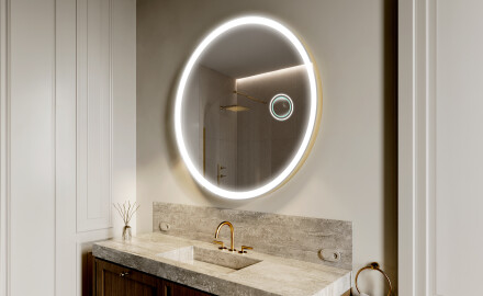 Moderne badkamer spiegel met led-verlichting L76