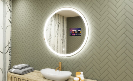 Moderne badkamer spiegel met led-verlichting L76 90cm - SmartScreen, DualColor