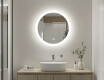Ronde badkamerspiegels met LED-verlichting  met Dual color, Aanraakschakelaar, Verwarmingsmat