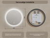 Ronde badkamerspiegels met LED-verlichting  met Dual color, Aanraakschakelaar, Verwarmingsmat #8