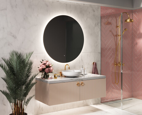 Moderne badkamer spiegel met led-verlichting L82 #9