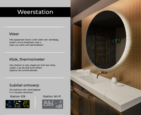 Moderne badkamer spiegel met led-verlichting L82 #2