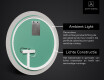Moderne badkamer spiegel met led-verlichting L82 #3