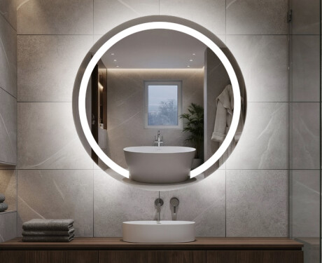 Moderne badkamer spiegel met led verlichting L96