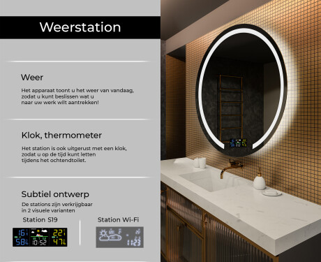 Moderne badkamer spiegel met led verlichting L96 #2