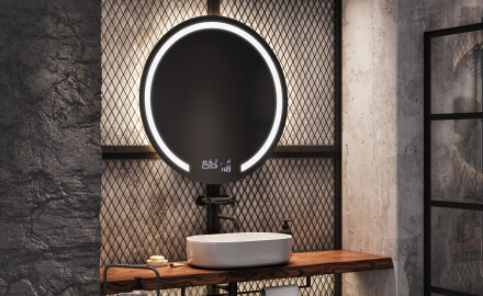 Moderne badkamer spiegel met led verlichting L96