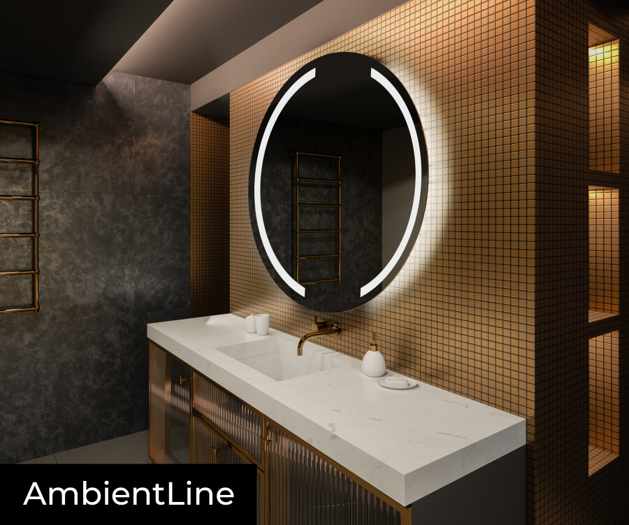 droefheid Controversieel Bediening mogelijk Artforma - Moderne badkamer spiegel met led verlichting L97