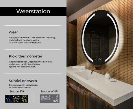 Moderne badkamer spiegel met led verlichting L97 #2