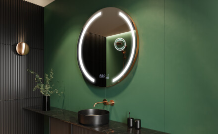 Moderne badkamer spiegel met led verlichting L97