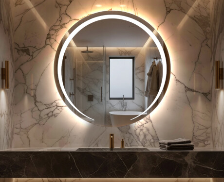 Moderne badkamer spiegel met led verlichting L98