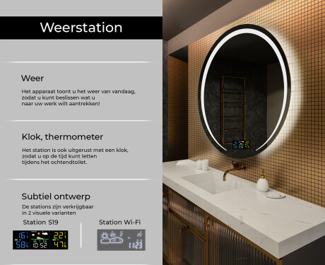 Moderne badkamer spiegel met led verlichting L98 #2