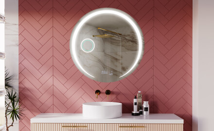 Moderne badkamer spiegel met led verlichting L98