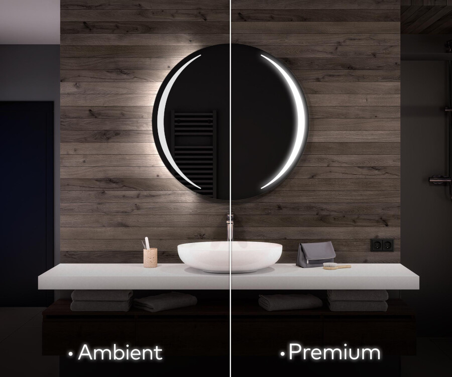 Relativiteitstheorie Binnenshuis Behandeling Artforma - Moderne badkamer spiegel met led verlichting L99