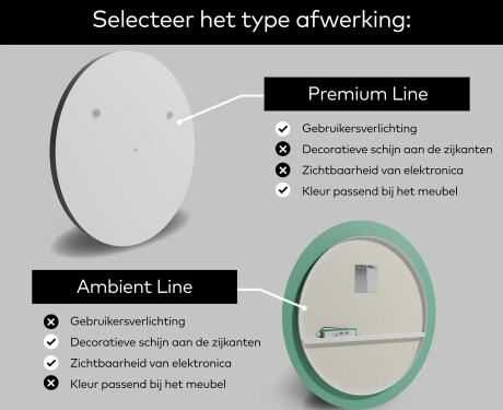 Moderne badkamer spiegel met led verlichting L99 #2