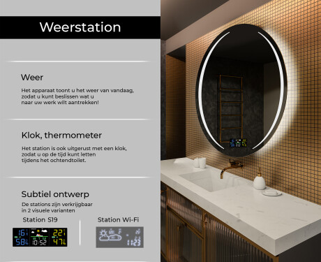 Moderne badkamer spiegel met led verlichting L99 #2