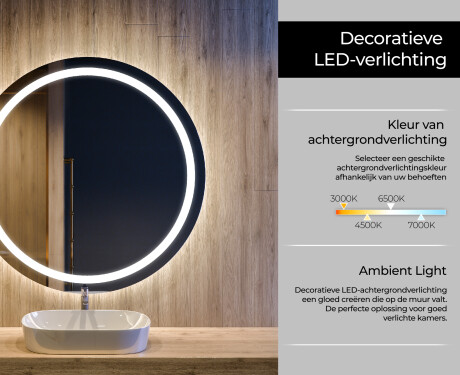 Moderne badkamer spiegel met led verlichting L99 #4