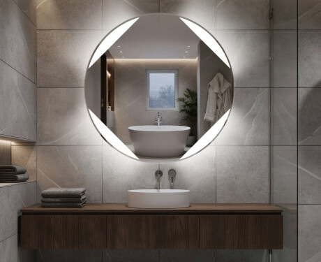 Moderne badkamer spiegel met led-verlichting L114