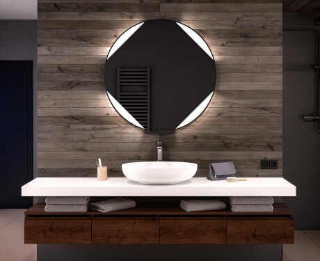 Moderne badkamer spiegel met led-verlichting L114
