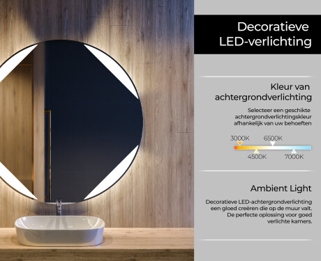 Moderne badkamer spiegel met led-verlichting L114 #4