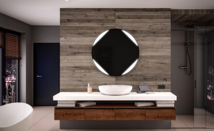 Moderne badkamer spiegel met led-verlichting L114