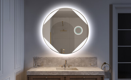 Moderne badkamer spiegel met led-verlichting L114