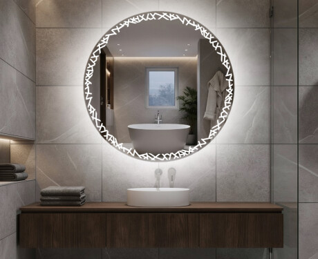 Moderne badkamer spiegel met led-verlichting L115