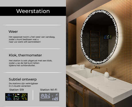 Moderne badkamer spiegel met led-verlichting L115 #2