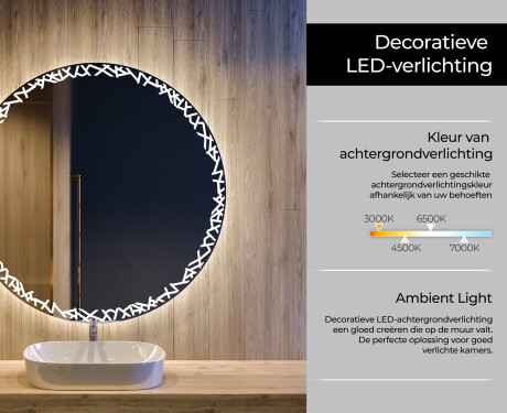 Moderne badkamer spiegel met led-verlichting L115 #4
