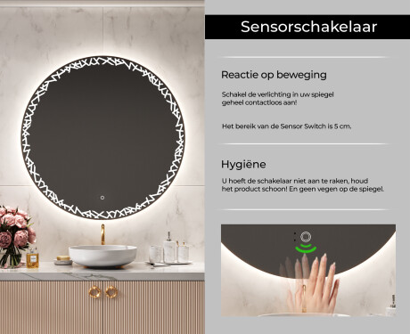 Moderne badkamer spiegel met led-verlichting L115 #6