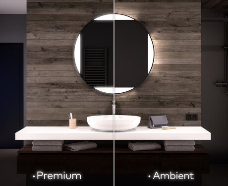Moderne badkamer spiegel met led-verlichting L116