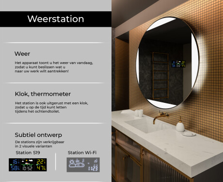 Moderne badkamer spiegel met led-verlichting L116 #2