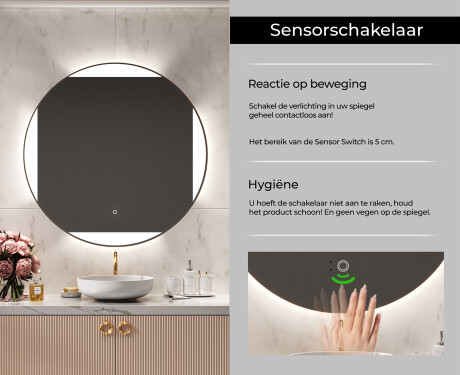 Moderne badkamer spiegel met led-verlichting L116 #6