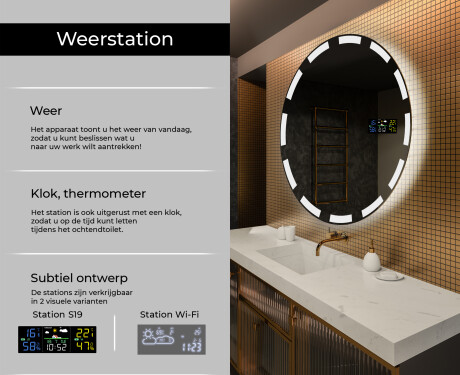 Moderne badkamer spiegel met led-verlichting L117 #2