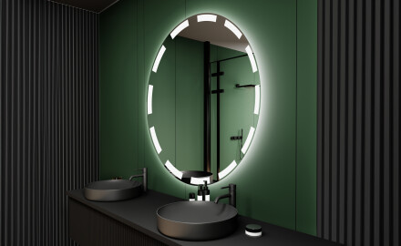 Moderne badkamer spiegel met led-verlichting L117