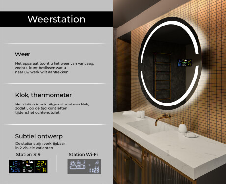 Moderne badkamer spiegel met led-verlichting L118 #2