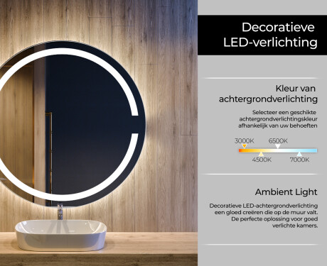 Moderne badkamer spiegel met led-verlichting L118 #4