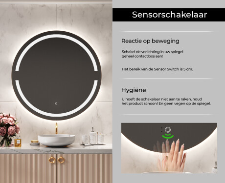 Moderne badkamer spiegel met led-verlichting L118 #6