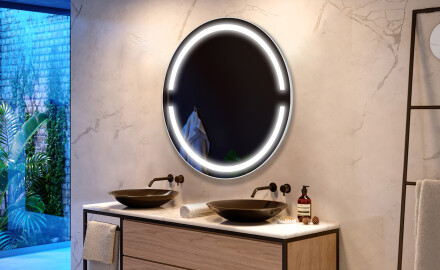 Moderne badkamer spiegel met led-verlichting L118