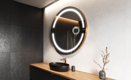 Moderne badkamer spiegel met led-verlichting L118