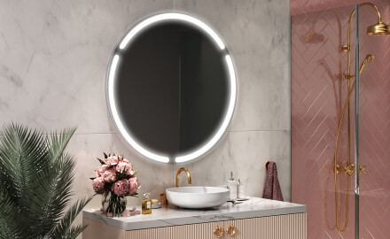 Moderne badkamer spiegel met led-verlichting L119