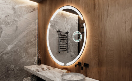 Moderne badkamer spiegel met led-verlichting L119