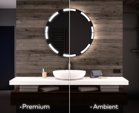Moderne badkamer spiegel met led-verlichting L120 #1